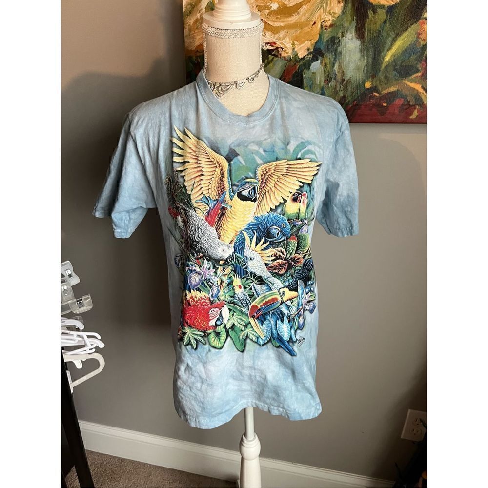 youth XL or adult small the mountain tropical birds, graphic T-shirt